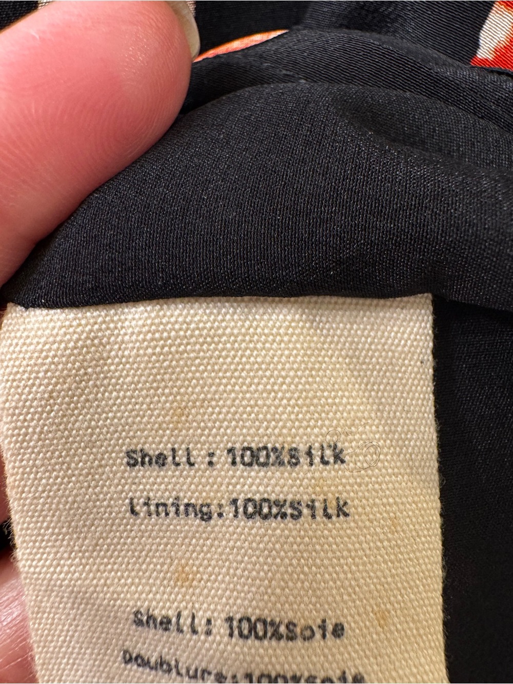 L'AGENCE Jane Camisole Black Silk Spaghetti-Strap Pink Lip Motif Sz SP - Picture 10 of 11